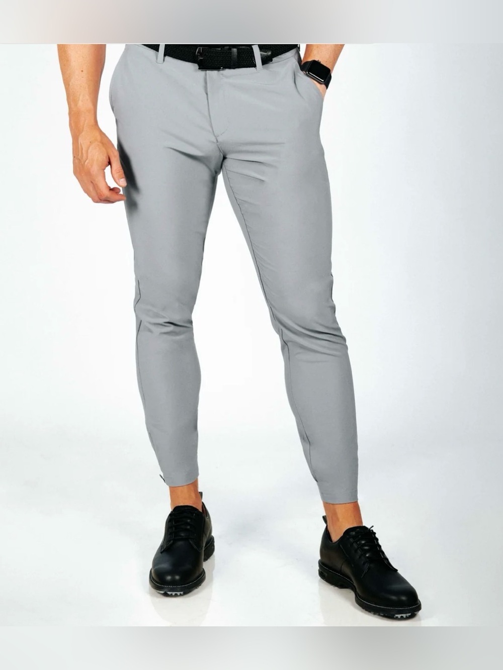 Primo Golf Jogger Pants Light Gray Ankle Zip Mens Sz. 32